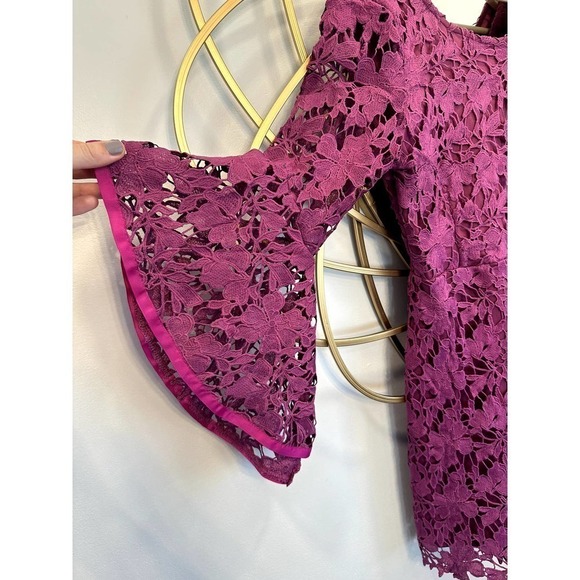 She + Sky Lace Dress with Bell Sleeves size Medium - Picture 2 of 10